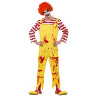 Clown kostuum - rood/geel - volwassenen - horror - halloween - carnaval