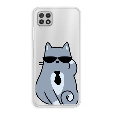Cool cat: Samsung Galaxy A22 4G Transparant Hoesje