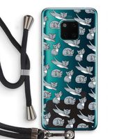 Poezen: Huawei Mate 20 Pro Transparant Hoesje met koord Poezen: Huawei Mate 20 Pro Transparant Hoesje met koord