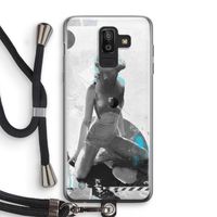 I will not feel a thing: Samsung Galaxy J8 (2018) Transparant Hoesje met koord