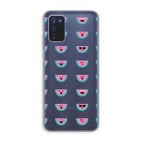 Smiley watermeloenprint: Samsung Galaxy A03s Transparant Hoesje