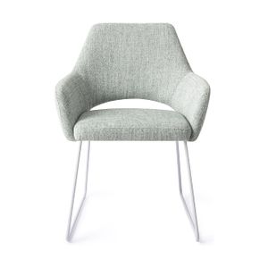 Jesper Home Yanai eetkamerstoel Soft Sage slide white