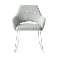 Jesper Home Yanai eetkamerstoel Soft Sage slide white