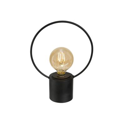 LED lamp - zwart - metaal - zonder snoer - H27.5 cm - vintage - tafellamp/nachtlamp