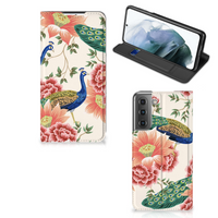 Hoesje maken voor Samsung Galaxy S21 FE Pink Peacock - thumbnail