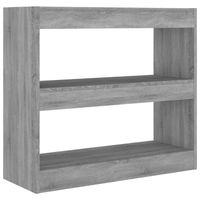 The Living Store Boekenkast - 80 x 30 x 72 cm - Grijs Sonoma Eiken