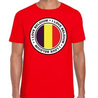 Verkleed T-shirt voor heren - I Love Belgie - rood - voetbal supporter - themafeest