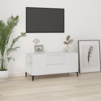 Tv-meubel 102x44,5x50 cm bewerkt hout wit