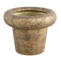 PTMD bloempot relandi l goudkleurig 30 cm | 2 stuks