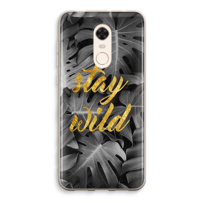 Stay wild: Xiaomi Redmi 5 Transparant Hoesje
