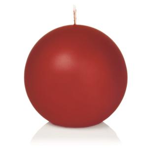 Trend Candles Bolkaars glad - rood - 7 cm - 16 branduren - ronde kaarsen