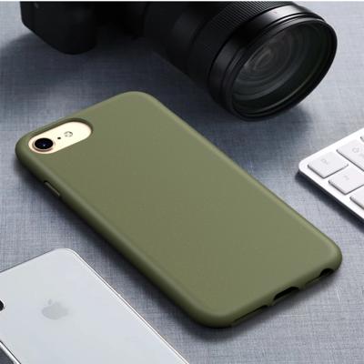Voor iPhone6 & 6s Starry Series schokbestendig stro materiaal + TPU beschermhoes (donkergroen)