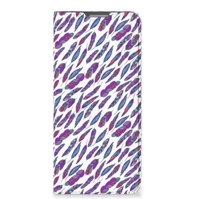 OPPO Reno8 Lite | Hoesje met Magneet | Feathers Color