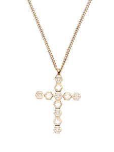 Philipp Plein collier Hexagon Lux - Or