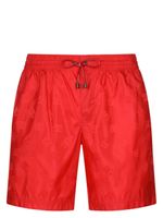 Dolce & Gabbana short de bain à motif monogrammé - Rouge