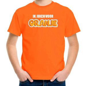 Oranje t-shirt Holland / Nederland supporter ik juich voor oranje EK/ WK voor kinderen