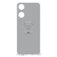 OPPO A58 | A78 5G Stevig | Bumper Hoesje | Grijs Baby Olifant