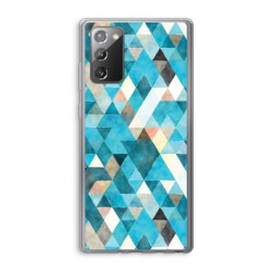 Gekleurde driehoekjes blauw: Samsung Galaxy Note 20 / Note 20 5G Transparant Hoesje