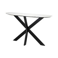 Richmond Sidetable Trocadero wit marmer 132 x 35cm - Wit,Zwart - thumbnail