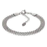 Kalli Schakel Armband geweven mat Zilver | 2541