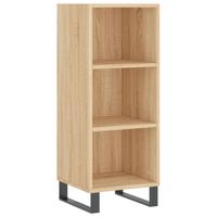 vidaXL Dressoir 34,5x32,5x90 cm bewerkt hout sonoma eikenkleurig - thumbnail