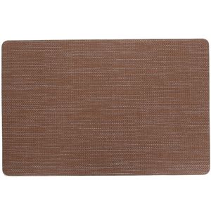 Cosy & Trendy Placemat rechthoekig - vinyl bruin - 29 x 44 cm