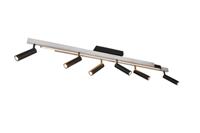 Trio 6-lichts led spotZeno metaal met zwart - 648310705