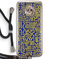 Majorelle Blue Print: Motorola Moto G6 Transparant Hoesje met koord