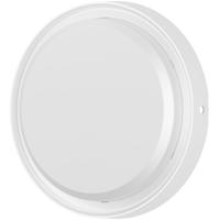 LED Buiten Wandlamp met Bewegingssensor - Brinton LED Bulkhead - 18W 2020lm - IP65 Waterdicht - Aanpasbare Lichtkleur 3000K-4000K-6500K - Rond - Wit