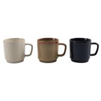 Koffiemok Bistro stapelbaar reactive glazed 270 ml assorti