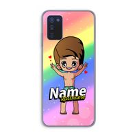 Chibi Maker man: Samsung Galaxy A03s Transparant Hoesje
