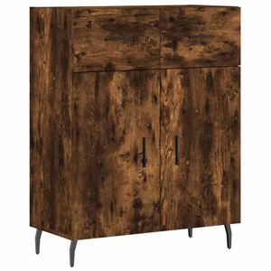 vidaXL Dressoir 69,5x34x90 cm bewerkt hout gerookt eikenkleurig