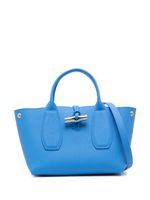 Longchamp petit sac cabas Roseau en cuir - Bleu