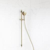 Fortifura Calvi glijstangset met ronde handdouche, gladde doucheslang Geborsteld Messing PVD (Goud) SW767490/SW799449/SW728177 Fortifura Calvi glijstangset met ronde handdouche, gladde doucheslang Geborsteld Messing PVD (Goud) SW767490/SW799449/SW728177