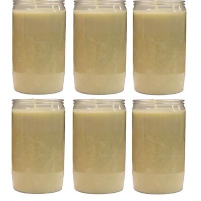 Grafkaars/gedenklicht - 6x - wit - 6 x 10 cm - 3 dagen brandtijd Grafkaars/gedenklicht - 6x - wit - 6 x 10 cm - 3 dagen brandtijd