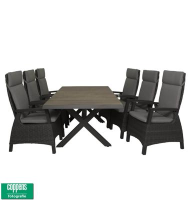 Qopps Admiral tuintafel met Darwin verstelbare tuinstoel