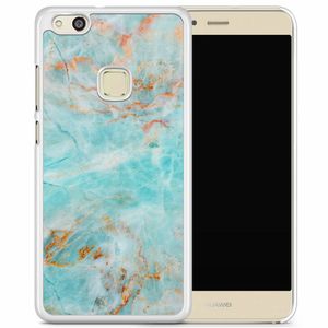 Huawei P10 Lite hoesje - Turquoise marmer