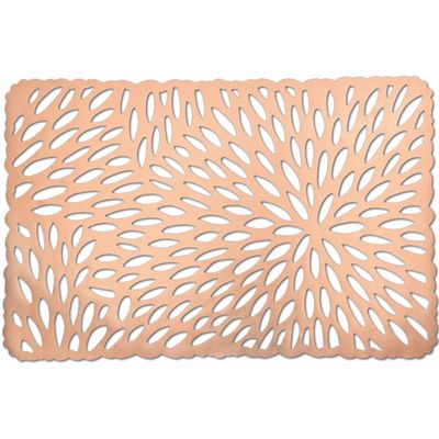 10x Rechthoekige placemats glanzend koper 29 x 44 cm