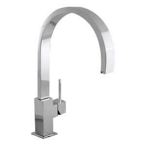Keukenkraan Tres Top | Opbouw | 360° Draaibaar | Mengkraan | 1-hendel | Vierkant | Chroom