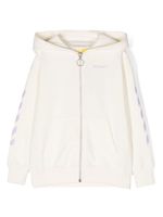 Off-White Kids hoodie zippé à motif Arrow - Blanc