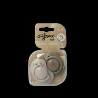 Fopspeen 3-6 maanden harmony light grey/dark grey 2 Stuks