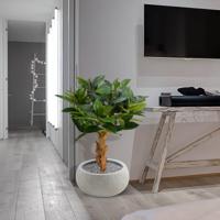 Philodendron op voet kunstplant 80cm