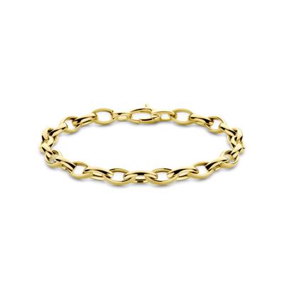 14k Geelgouden Armband met Schakelbreedte van 6 mm - Elegantie en Comfort
