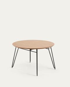 Kave Home Uitschuifbare Ronde Eettafel Novac Ø120 x 120 - 200cm - Naturel