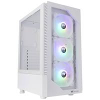 Thermaltake CA-1X3-00M6WN-00 Midi-tower Gaming-behuizing Wit 3 voorgeïnstalleerde LED-ventilators, Zijvenster