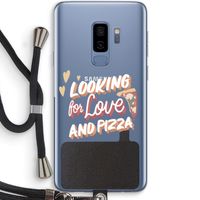 Pizza is the answer: Samsung Galaxy S9 Plus Transparant Hoesje met koord