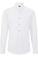 BOSS Slim Fit Gala shirt wit, Effen - thumbnail