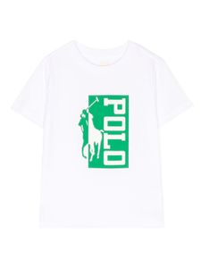 POLO RALPH LAUREN KIDS t-shirt en coton à logo imprimé - Blanc