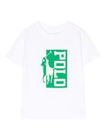 POLO RALPH LAUREN KIDS t-shirt en coton à logo imprimé - Blanc - thumbnail