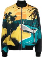 Balmain veste bomber réversible à imprimé graphique - Noir - thumbnail